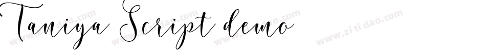 Taniya Script demo字体转换